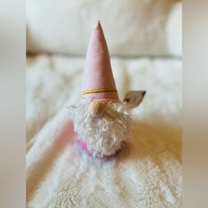 Spring Gnome Plush With Curly Beard - 8” - Pink